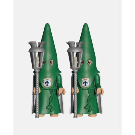 Juguetes Semana Santa Artabán: Pack nazareno verde de capa con farol