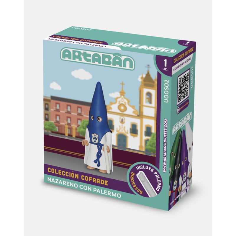 Juguetes Semana Santa Artabán: nazareno azul de capa con Palermo