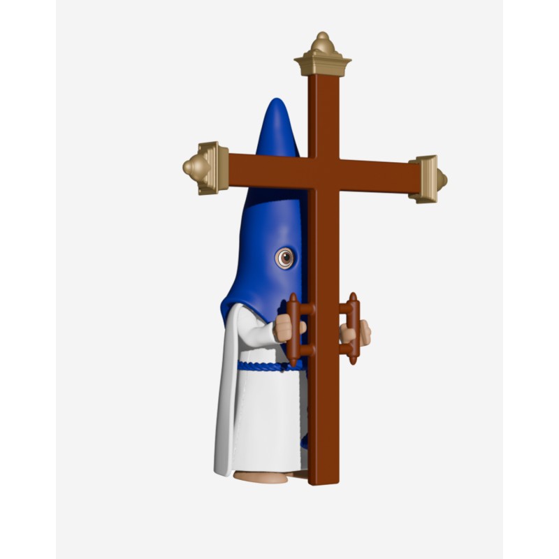 Juguetes Semana Santa Artabán: nazareno azul de capa con Cruz de Guía