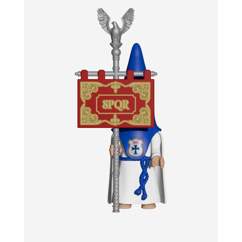 Juguetes Semana Santa Artabán: nazareno azul de capa con senatus