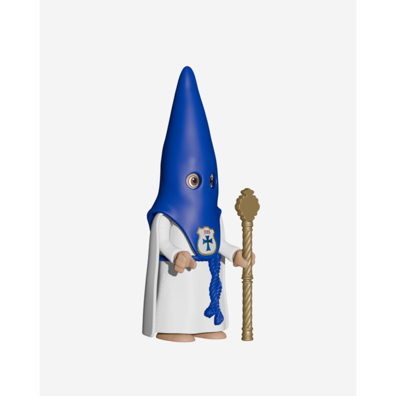 Juguetes Semana Santa Artabán: nazareno azul de capa con vara dorada