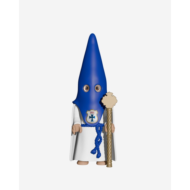 Juguetes Semana Santa Artabán: nazareno azul de capa con vara dorada