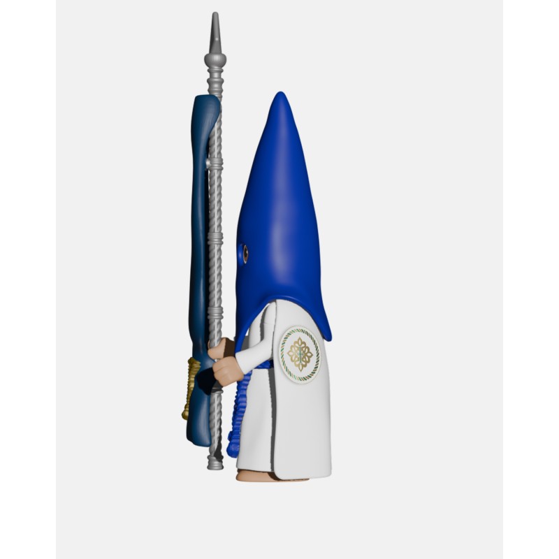 Juguetes Semana Santa Artabán: nazareno azul de capa con bacalao