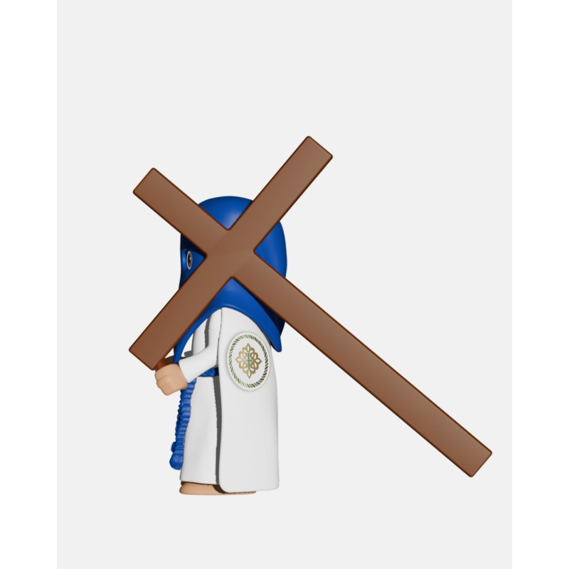 Juguetes Semana Santa Artabán: penitente azul de capa con cruz