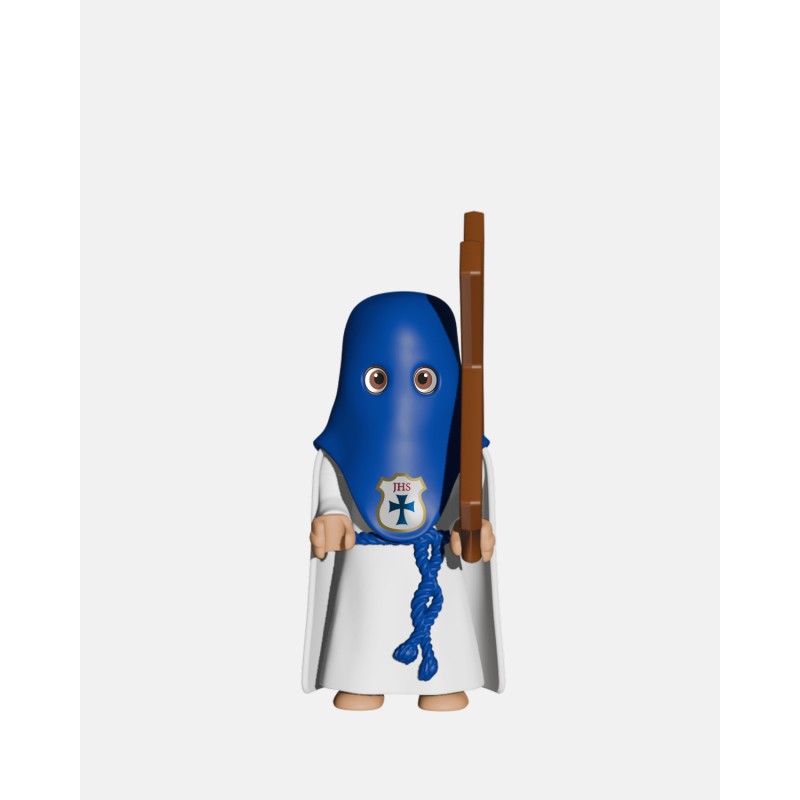 Juguetes Semana Santa Artabán: penitente azul de capa con cruz