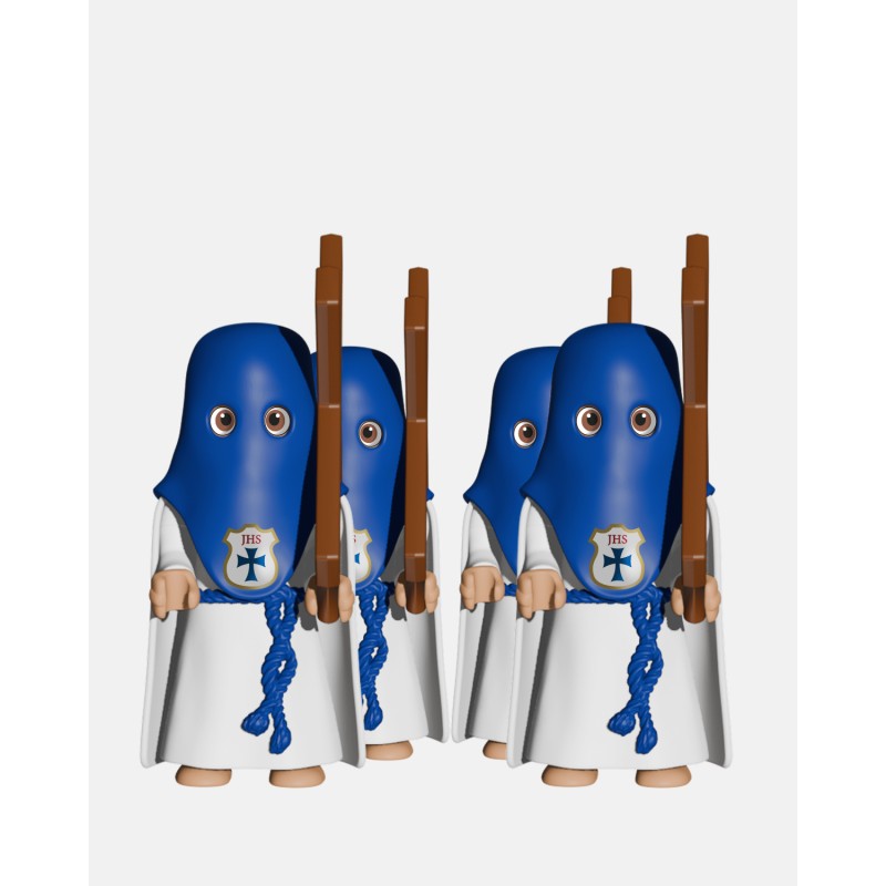 Juguetes Semana Santa Artabán: Pack penitente azul de capa con cruz