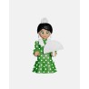 Juguetes de Feria Artabán: traje flamenca verde con lunares blancos