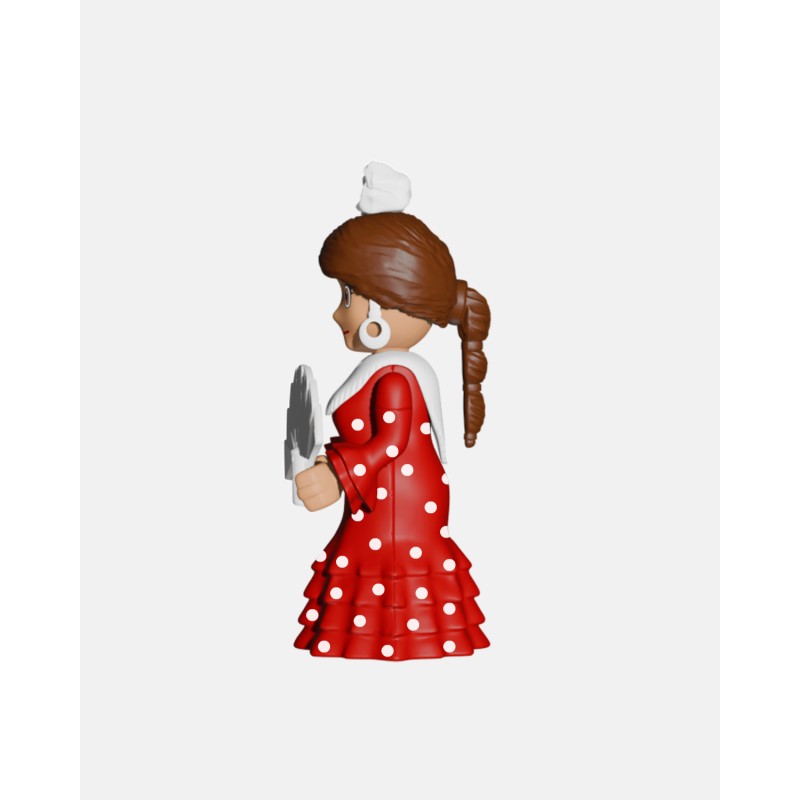 Juguetes de Feria Artabán: flamenca roja con lunares blancos