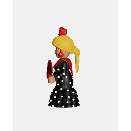 Juguetes de Feria Artabán: flamenca negra con lunares blancos