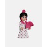 Juguetes de Feria Artabán: flamenca blanca con lunares rosa claro