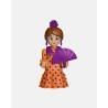 Juguetes de Feria Artabán: flamenca naranja con lunares morados