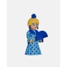 Juguetes de Feria Artabán: flamenca celeste con lunares azul oscuro