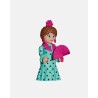 Juguetes de Feria Artabán: flamenca aqua con lunares morados