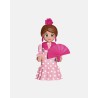 Juguetes de Feria Artabán: flamenca rosa claro con lunares blancos