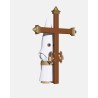 Juguetes Semana Santa Artabán: nazareno blanco de cola con cruz de guía