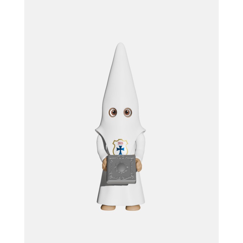 Juguetes Semana Santa Artabán: nazareno blanco de cola con libro de reglas
