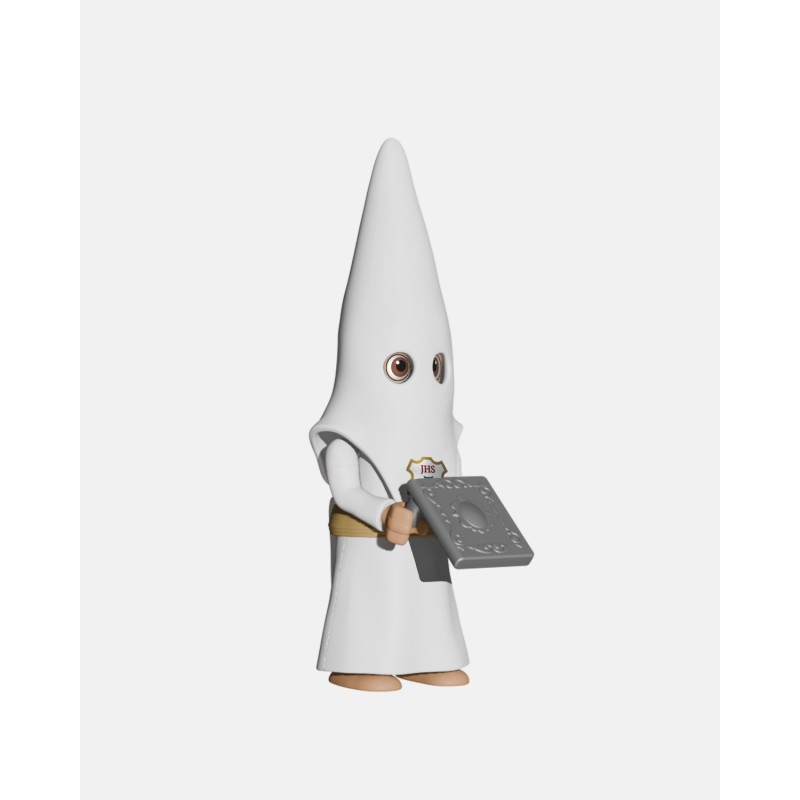 Juguetes Semana Santa Artabán: nazareno blanco de cola con libro de reglas
