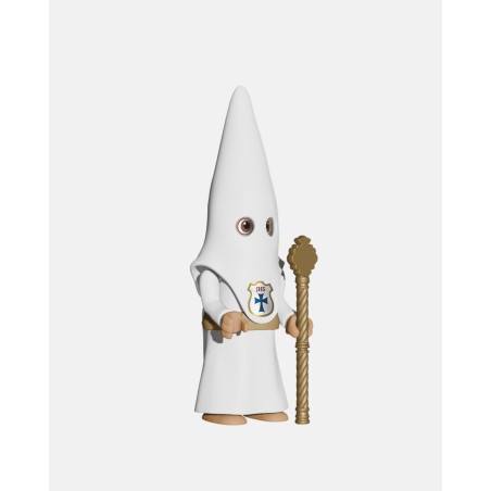 Juguetes Semana Santa Artabán: nazareno blanco de cola con vara dorada