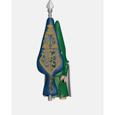 Juguetes Semana Santa Artabán: nazareno verde de capa con bacalao