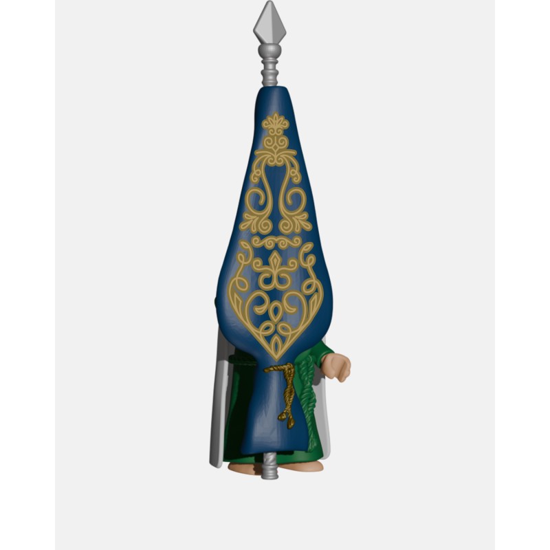 Juguetes Semana Santa Artabán: nazareno verde de capa con bacalao
