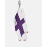 Juguetes Semana Santa Artabán: nazareno blanco de cola con bandera de hermandad