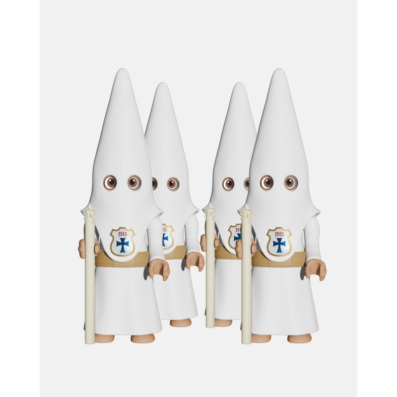 Juguetes Semana Santa Artabán: pack nazareno blanco de cola con cirio