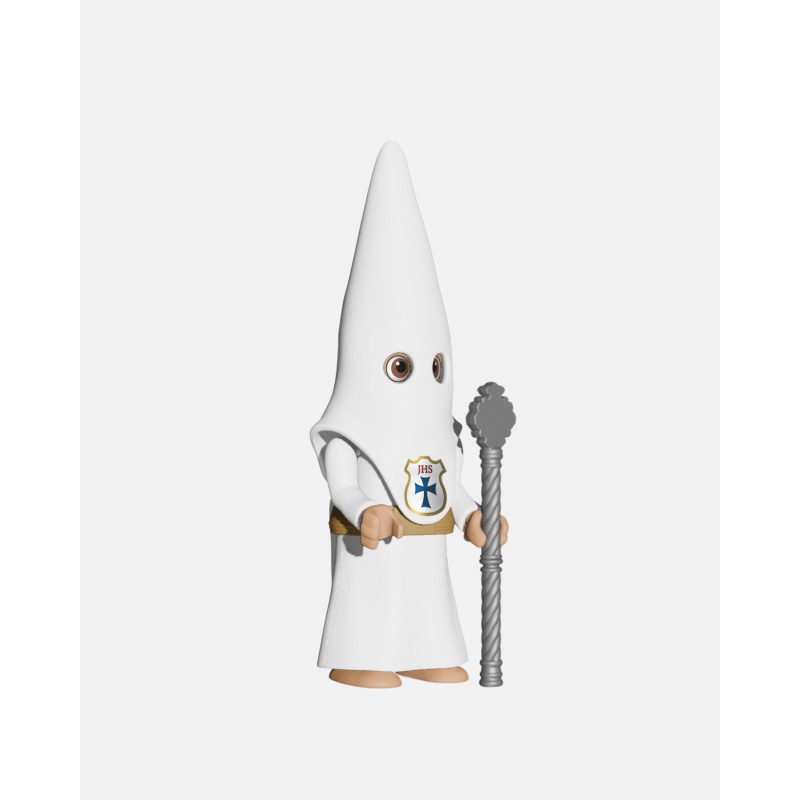 Juguetes Semana Santa Artabán: nazareno blanco de cola con vara larga