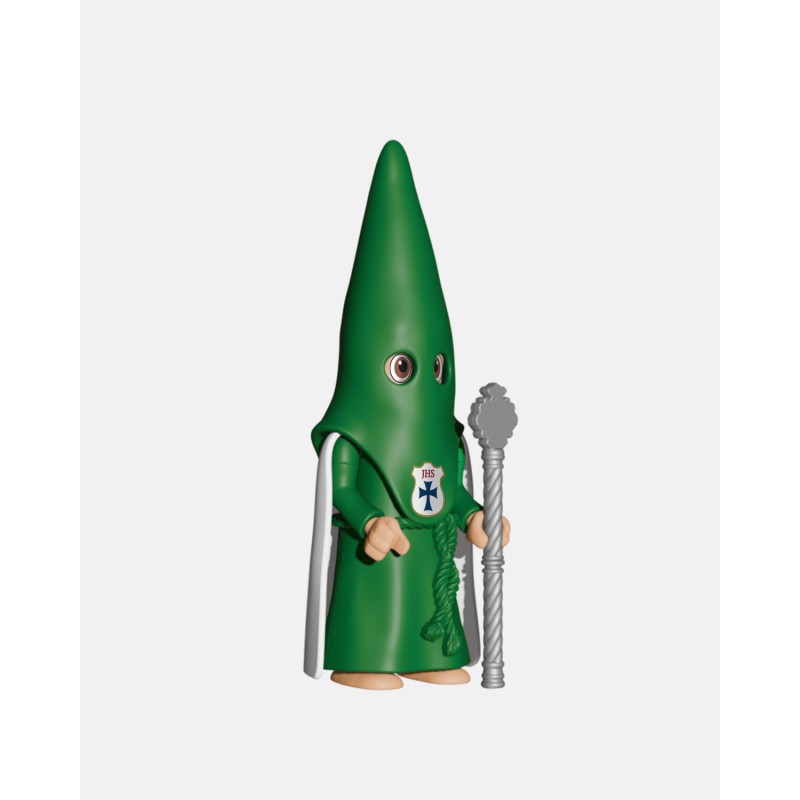 Juguetes Semana Santa Artabán: nazareno verde de capa con vara larga