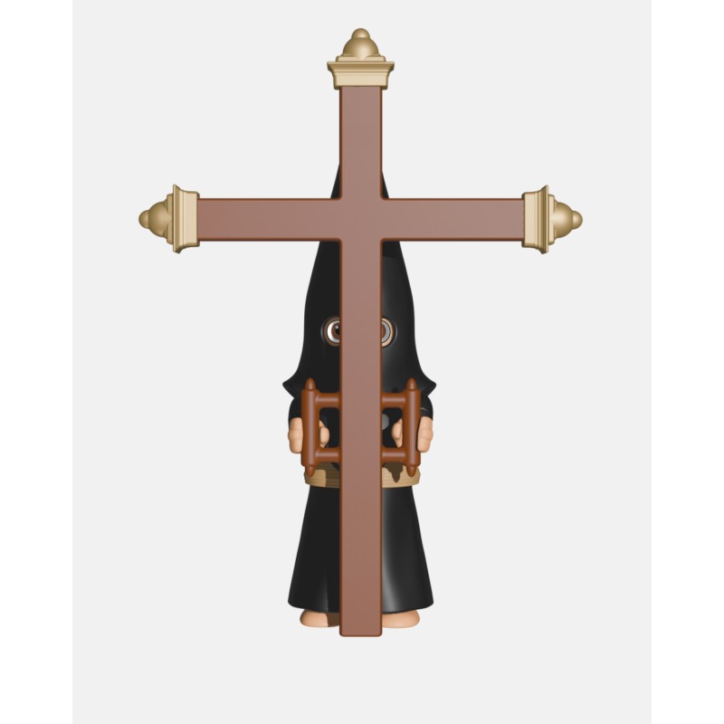 Juguetes Semana Santa Artabán: nazareno negro de cola con cruz de guía