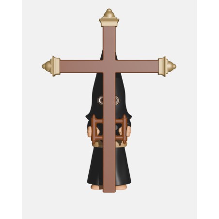 Juguetes Semana Santa Artabán: nazareno negro de cola con cruz de guía