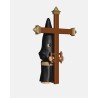 Juguetes Semana Santa Artabán: nazareno negro de cola con cruz de guía