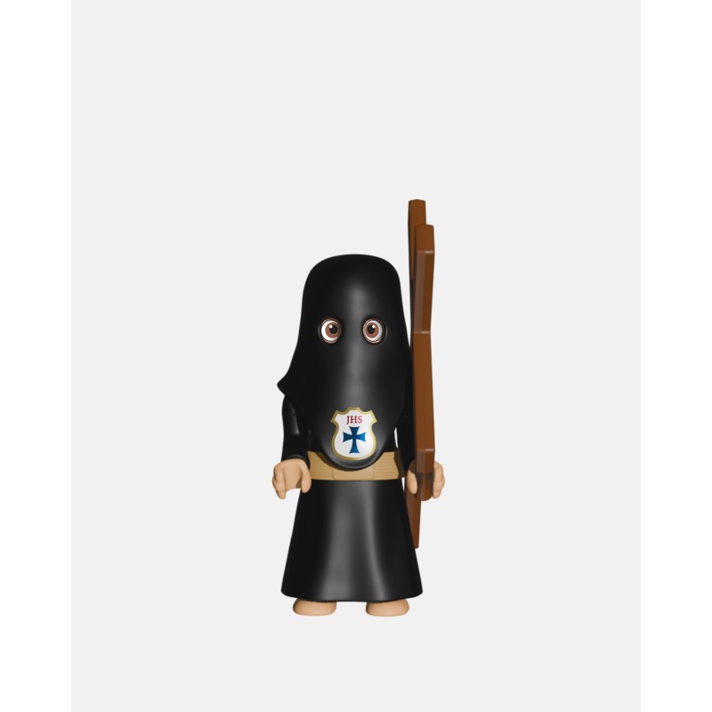 Juguetes Semana Santa Artabán: penitente negro de cola con cruz