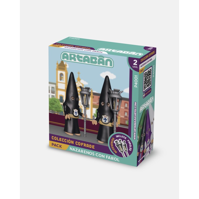 Juguetes Semana Santa Artabán: Pack nazareno negro de cola con farol