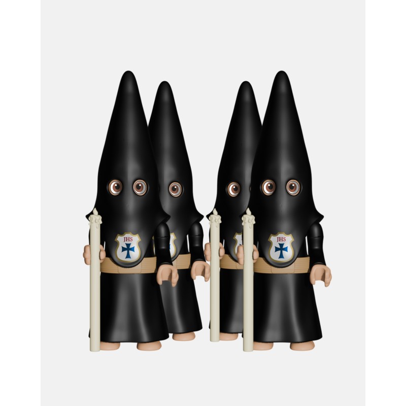Juguetes Semana Santa Artabán: pack nazareno negro de cola con cirio
