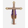 Juguetes Semana Santa Artabán: nazareno morado de cola con cruz de guía