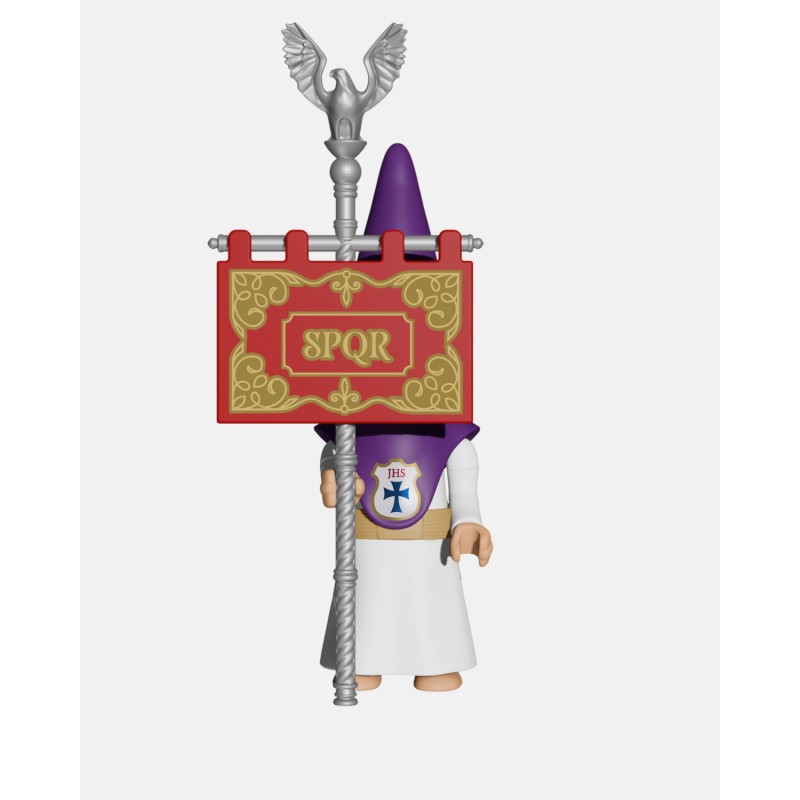 Juguetes Semana Santa Artabán: nazareno morado de cola con senatus