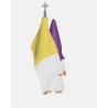 Juguetes Semana Santa Artabán: nazareno morado de cola con bandera pontificia