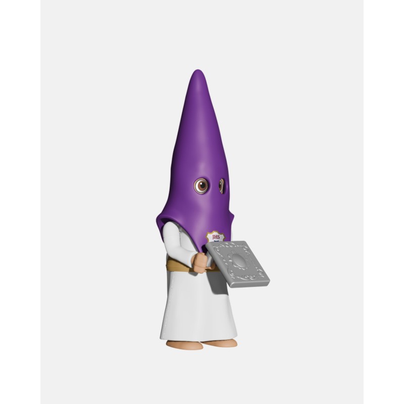 Juguetes Semana Santa Artabán: nazareno morado de cola con libro de reglas