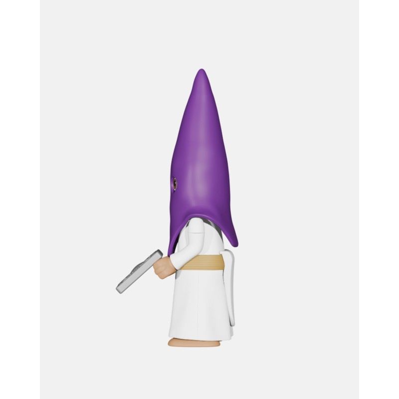 Juguetes Semana Santa Artabán: nazareno morado de cola con libro de reglas