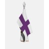 Juguetes Semana Santa Artabán: nazareno morado de cola con bandera de hermandad