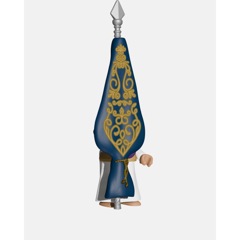 Juguetes Semana Santa Artabán: nazareno morado de cola con bacalao