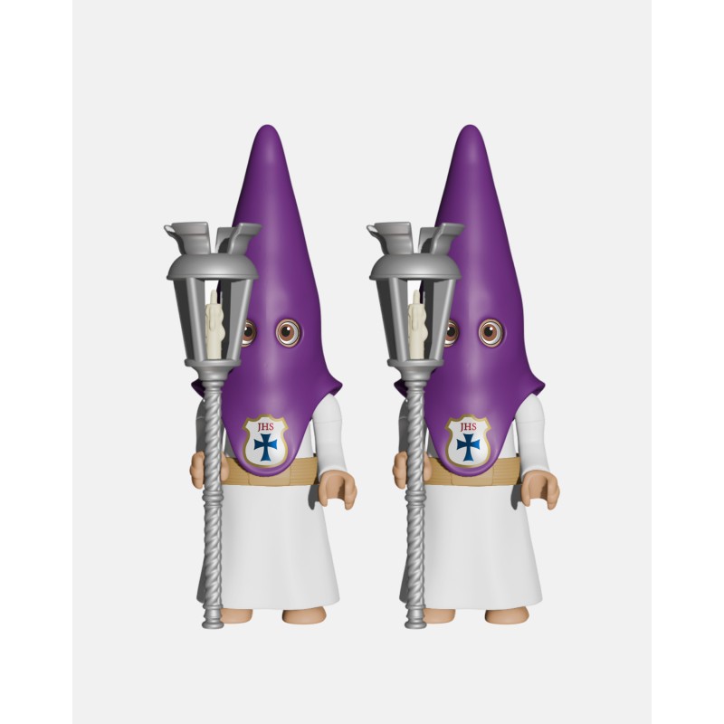 Juguetes Semana Santa Artabán: Pack nazareno morado de cola con farol