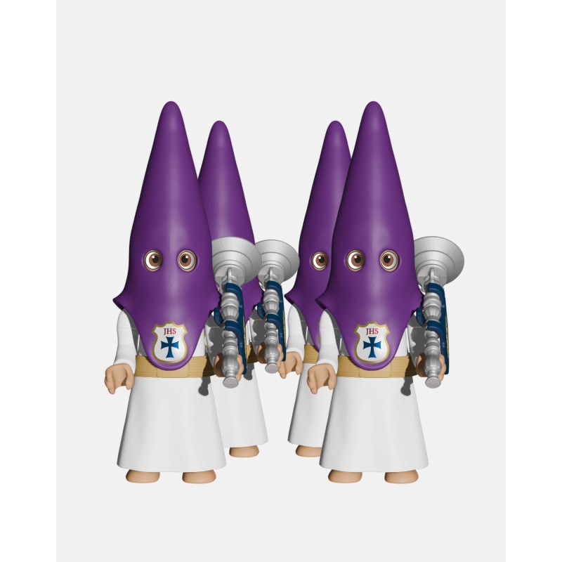 Juguetes Semana Santa Artabán: pack nazareno morado de cola con bocina
