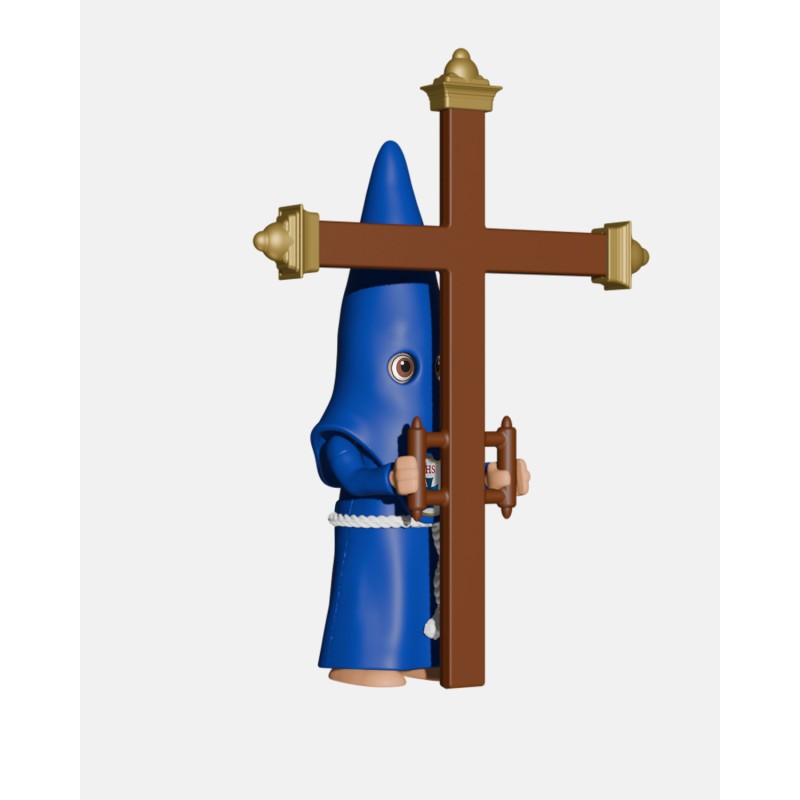 Juguetes Semana Santa Artabán: nazareno azul de cola con cruz de guía