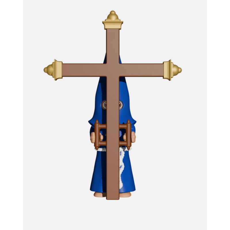 Juguetes Semana Santa Artabán: nazareno azul de cola con cruz de guía