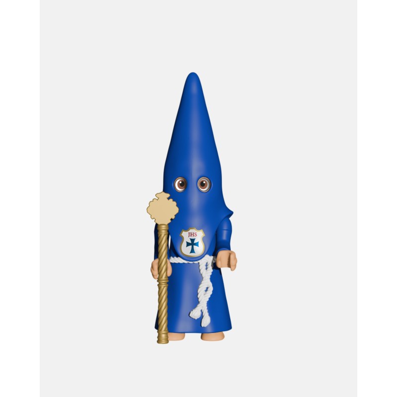 Juguetes Semana Santa Artabán: nazareno azul de cola con vara larga dorada