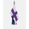 Juguetes Semana Santa Artabán: nazareno azul de cola con bandera hermandad