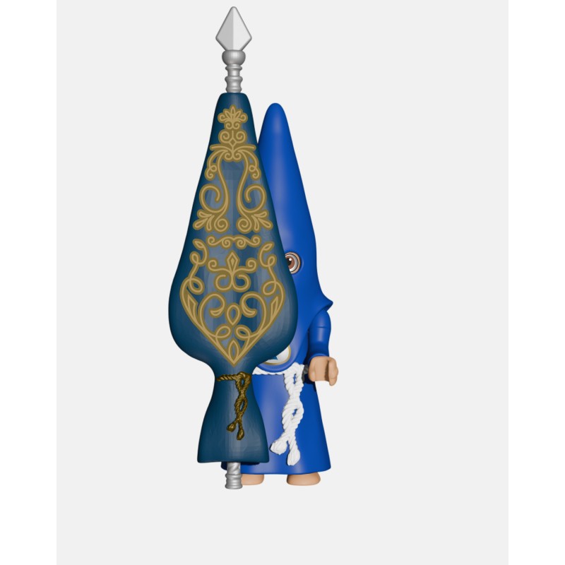 Juguetes Semana Santa Artabán: nazareno azul de cola con bacalao