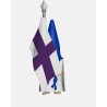 Juguetes Semana Santa Artabán: nazareno azul de capa con bandera de hermandad