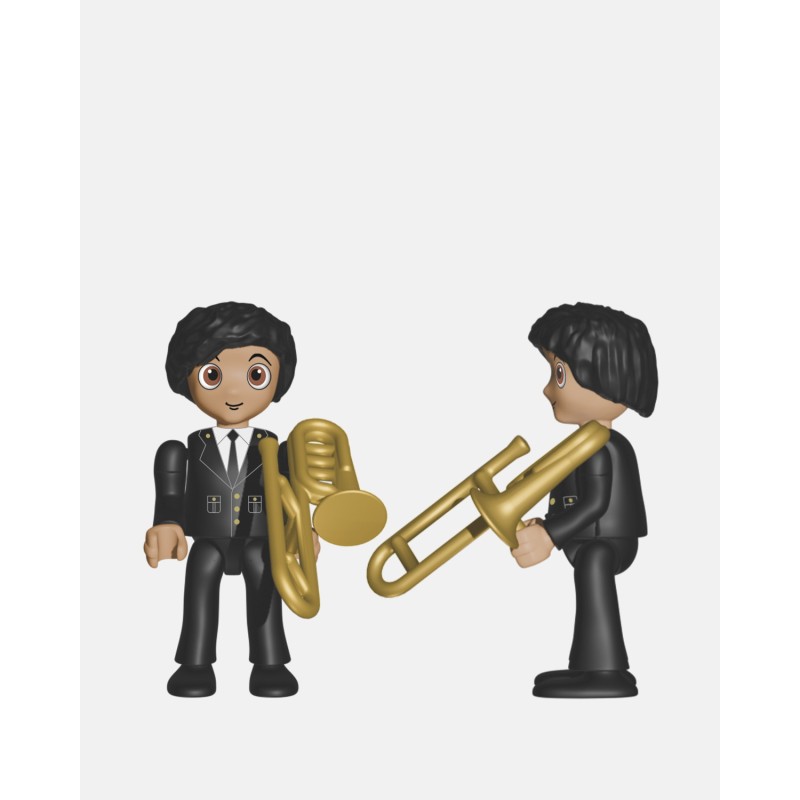 Juguetes Semana Santa Artabán: pack músico negro con trompeta y trombón